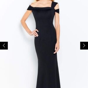 Cameron Blake Asymmetrical Seemed Evening Gown